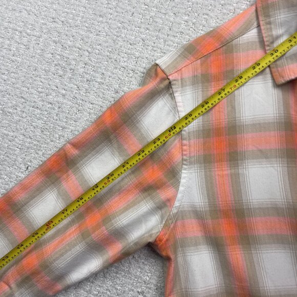 Scotch & Soda x Honolulu Social Club Orange Neon Plaid Button Up Shirt Men Sz M - Picture 9 of 13